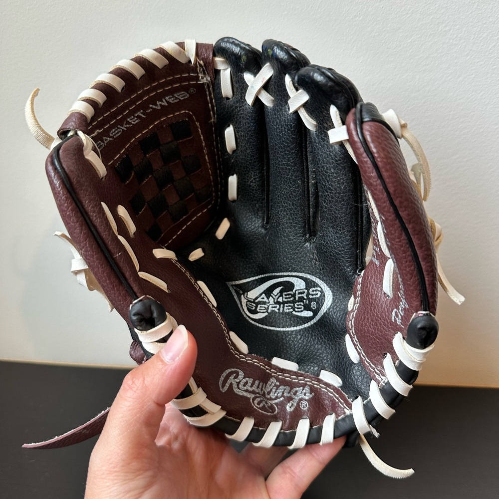 Rawlings Black and Brown Basket-Web Glove